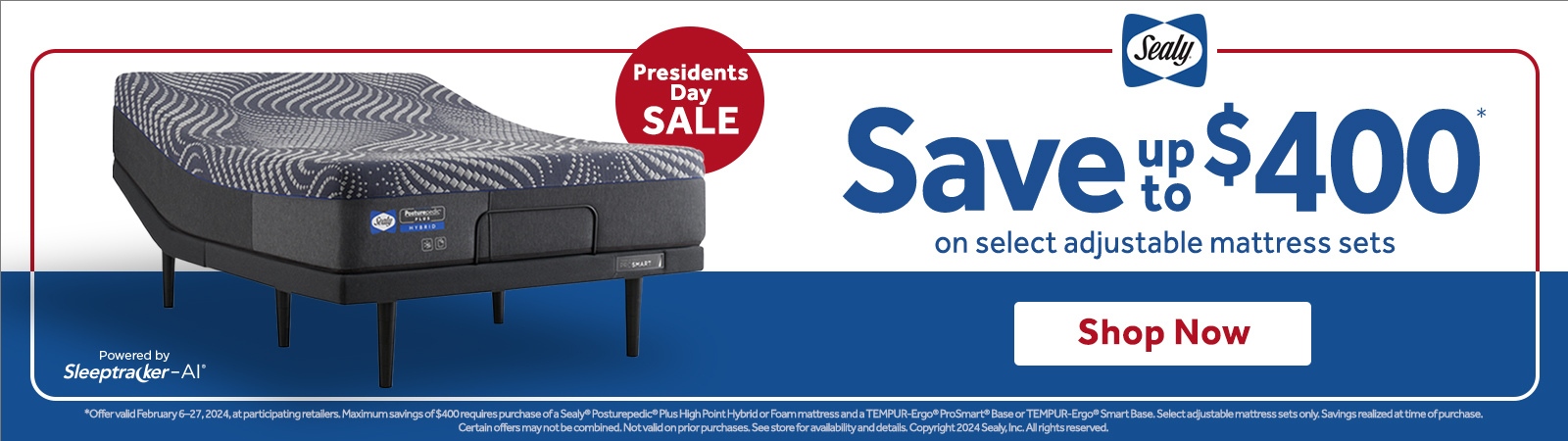Save on Sealy This President's Day!
